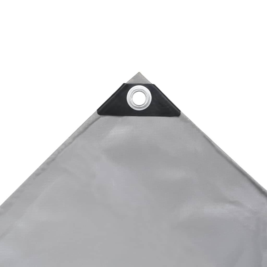 Tarpaulins Grey 5 x 6 m Canvas with PVC Coating