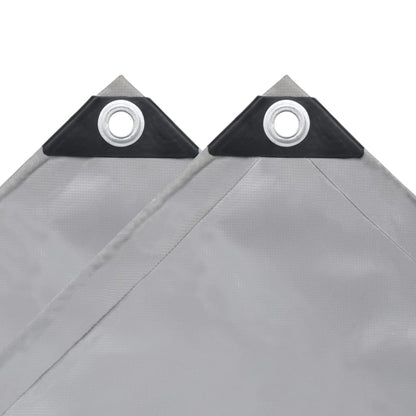 Tarpaulins Grey 5 x 6 m Canvas with PVC Coating