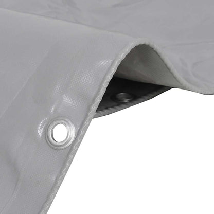 Tarpaulins Grey 6 x 8 m Canvas with PVC Coating