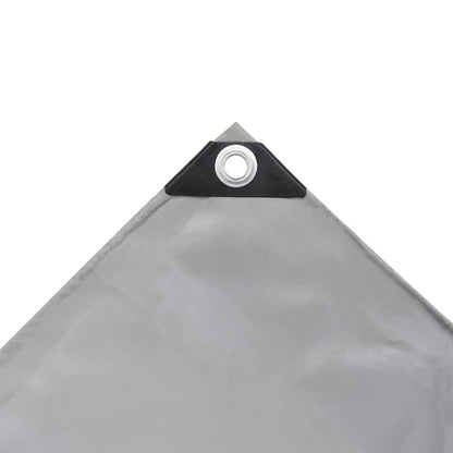 Tarpaulins Grey 6 x 8 m Canvas with PVC Coating