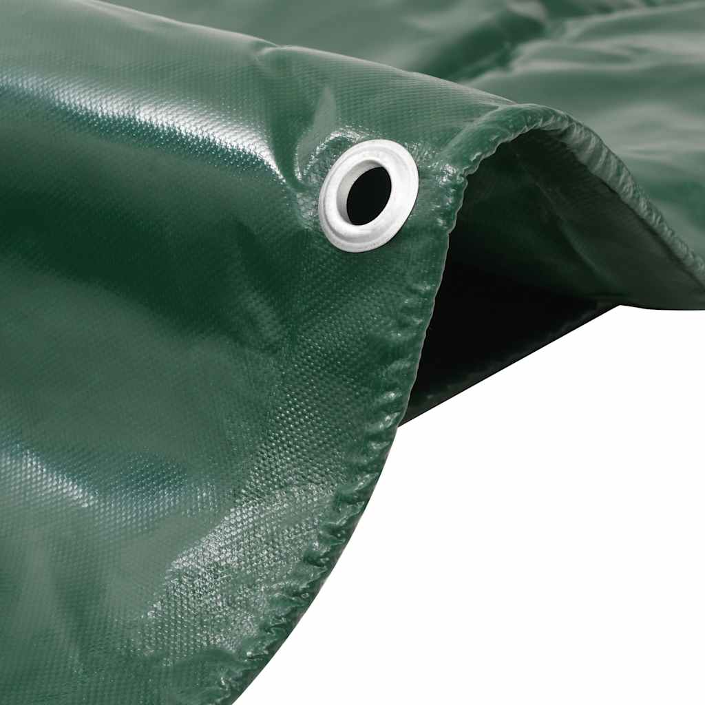 Tarpaulins Green 6 x 8 m Canvas with PVC Coating