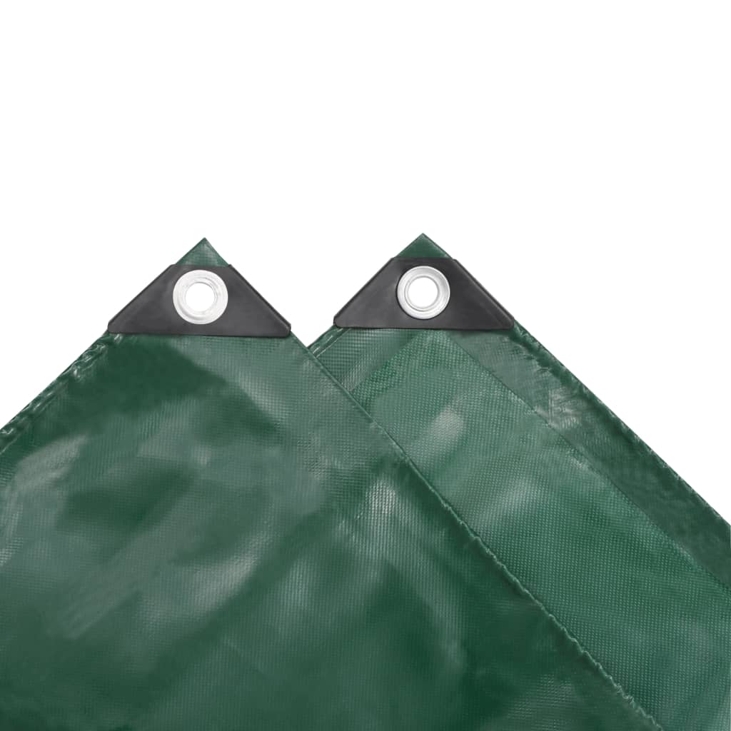 Tarpaulins Green 6 x 8 m Canvas with PVC Coating