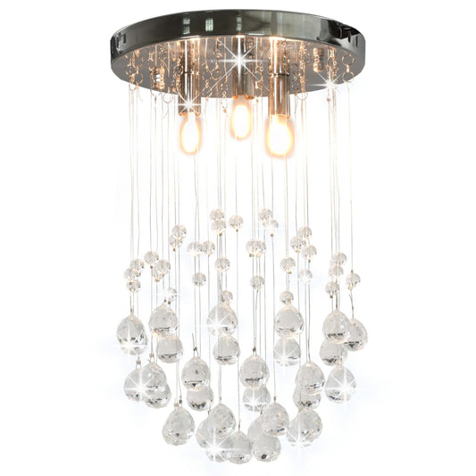 Ceiling Lamp | Silver and Transparent | Metal and Acrylic | Medium