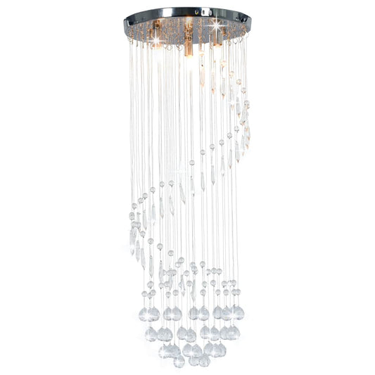 Ceiling Lamp | Silver, Transparent | Metal, Acrylic | Medium
