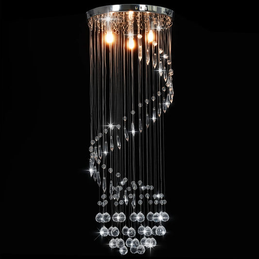 Ceiling Lamp | Silver, Transparent | Metal, Acrylic | Medium