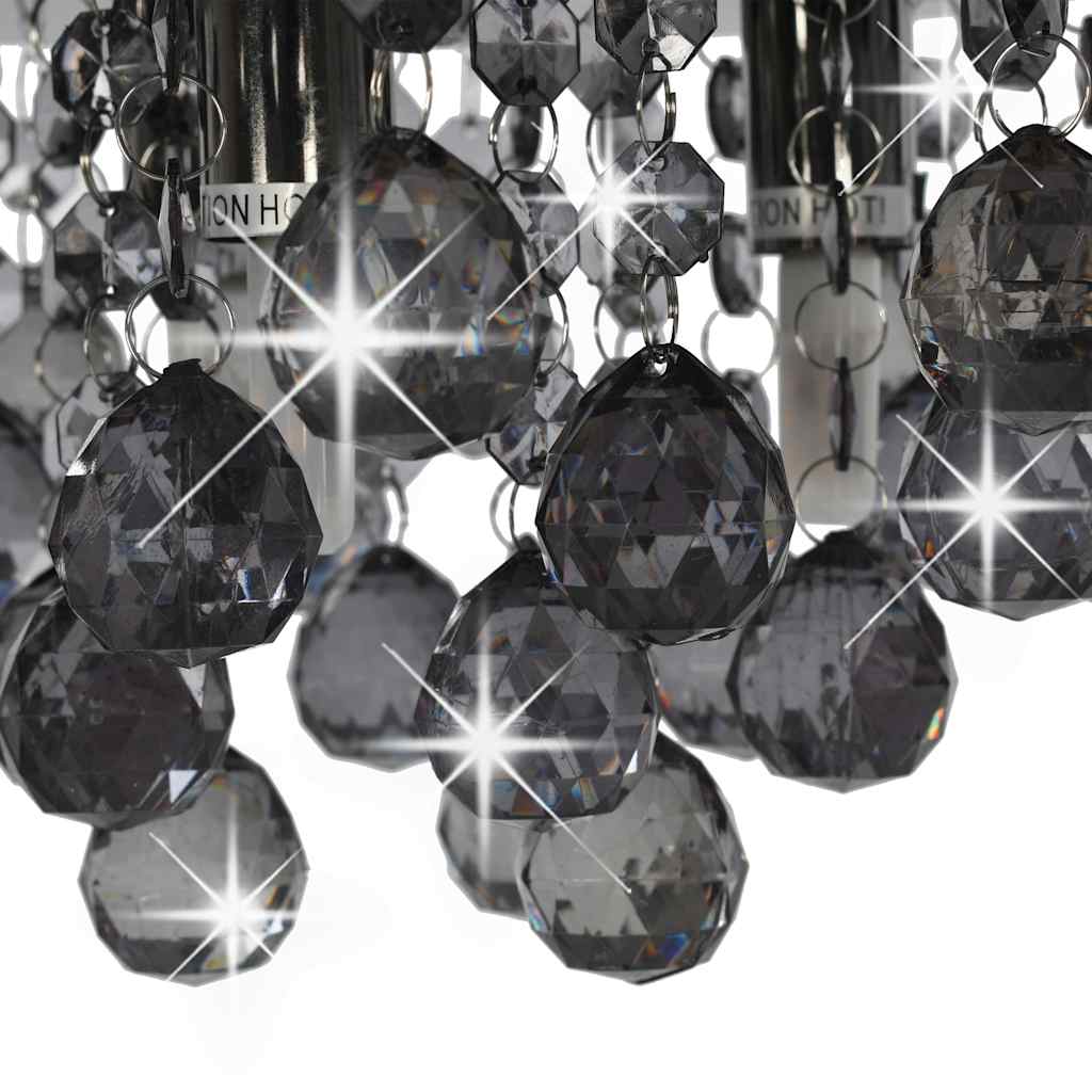Chandelier | Black for lamp base, smoky beads