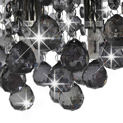 Chandelier | Black for lamp base, smoky beads