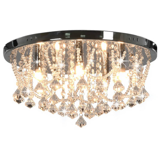 Ceiling Lamp | Silver, Transparent | Metal, Acrylic | Medium