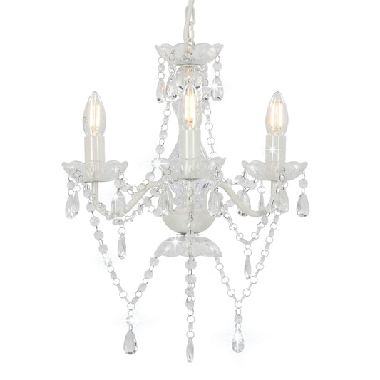 Chandelier | White | Metal | Standard | Decorative Inlays | Chandelier