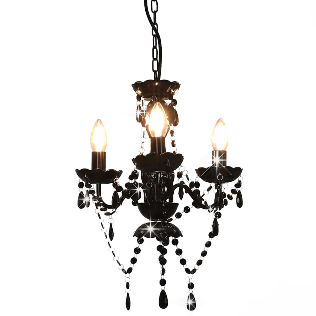 Chandelier | Black | Metal and Acrylic | Medium | Chandelier | Round