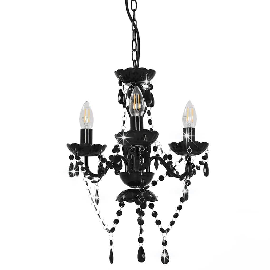 Chandelier | Black | Metal and Acrylic | Medium | Chandelier | Round