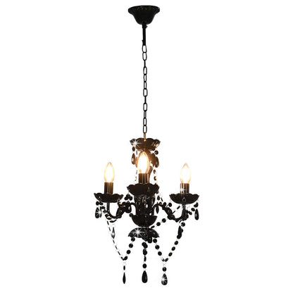 Chandelier | Black | Metal and Acrylic | Medium | Chandelier | Round