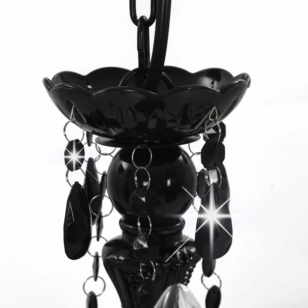 Chandelier | Black | Metal and Acrylic | Medium | Chandelier | Round