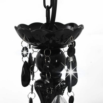 Chandelier | Black | Metal and Acrylic | Medium | Chandelier | Round