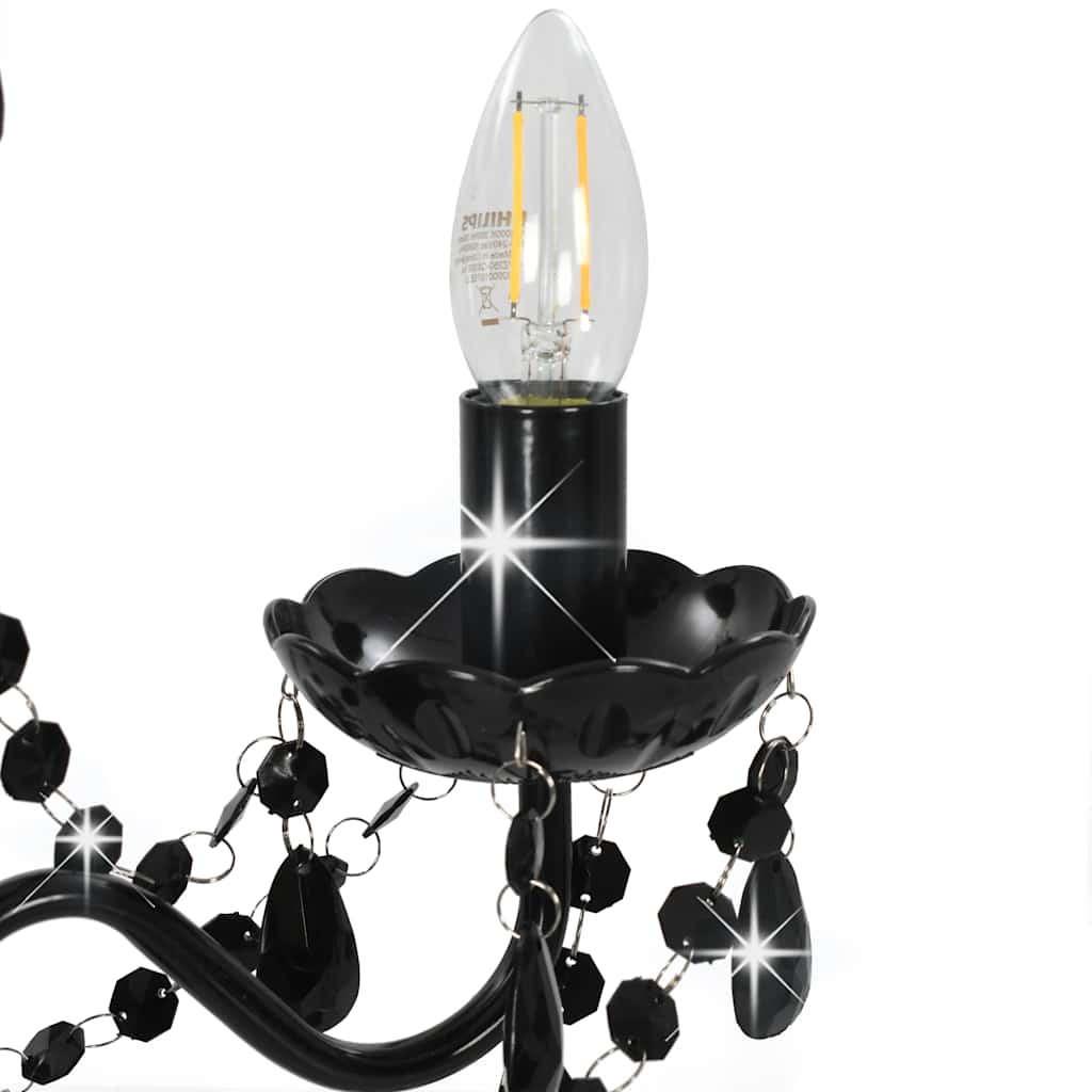 Chandelier | Black | Metal and Acrylic | Medium | Chandelier | Round