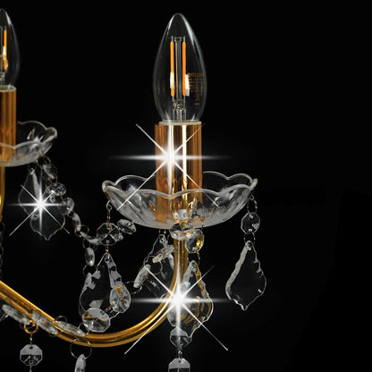 Chandelier | Golden, transparent | Metal, Acrylic | Medium