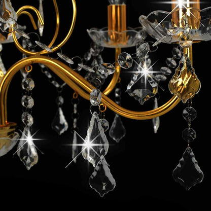 Chandelier | Golden, transparent | Metal, Acrylic | Medium
