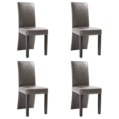 Dining Chairs 4 pcs Gray Faux Leather