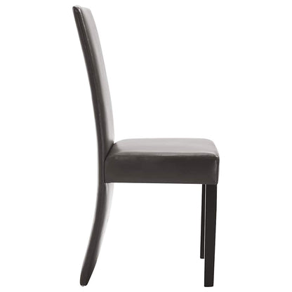 Dining Chairs 4 pcs Gray Faux Leather