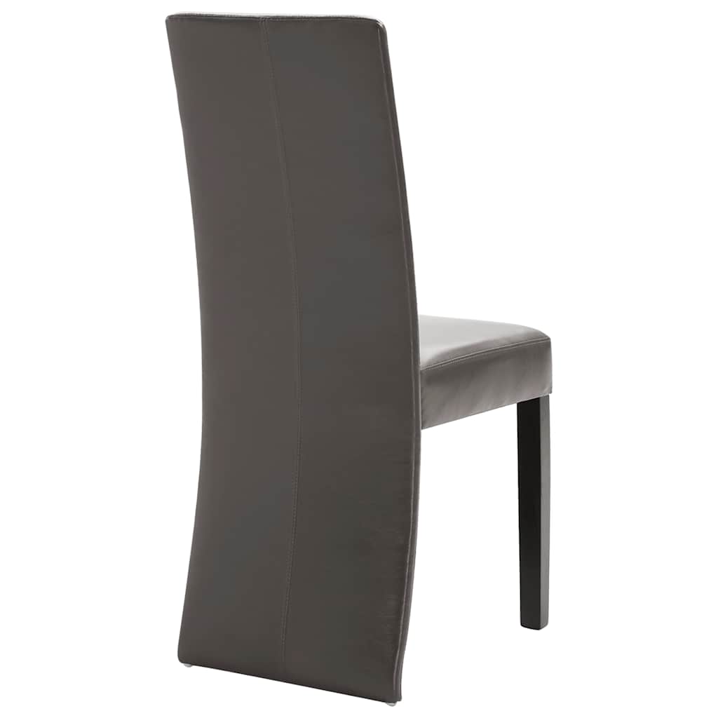 Dining Chairs 4 pcs Gray Faux Leather
