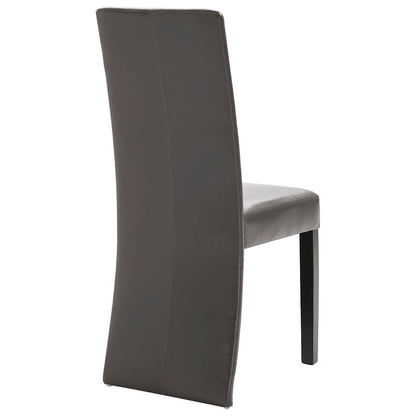 Dining Chairs 4 pcs Gray Faux Leather