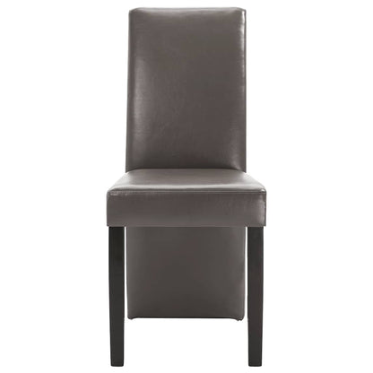 Dining Chairs 4 pcs Gray Faux Leather