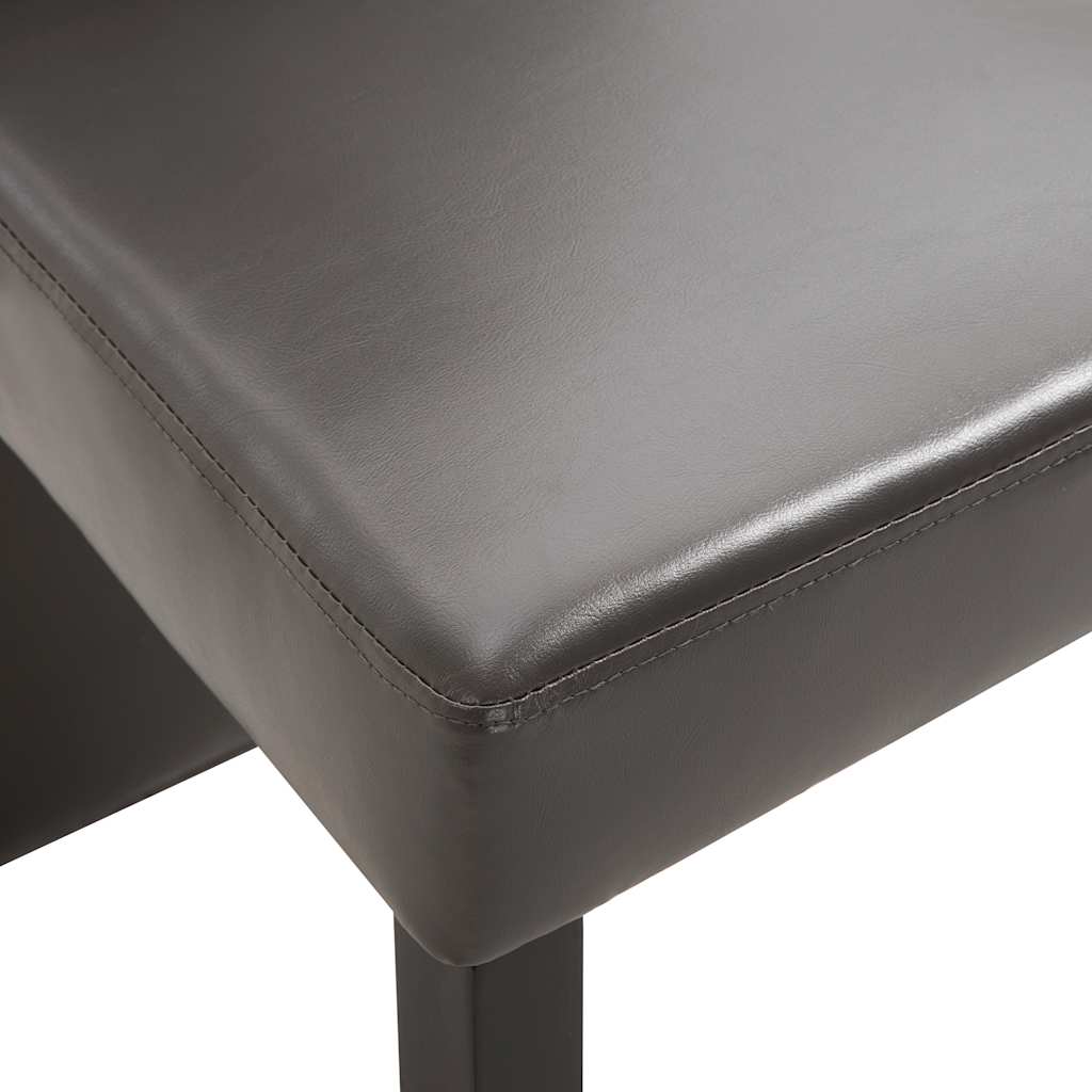 Dining Chairs 4 pcs Gray Faux Leather