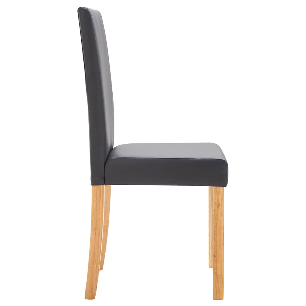 Dining Chairs 2 pcs Gray Faux Leather