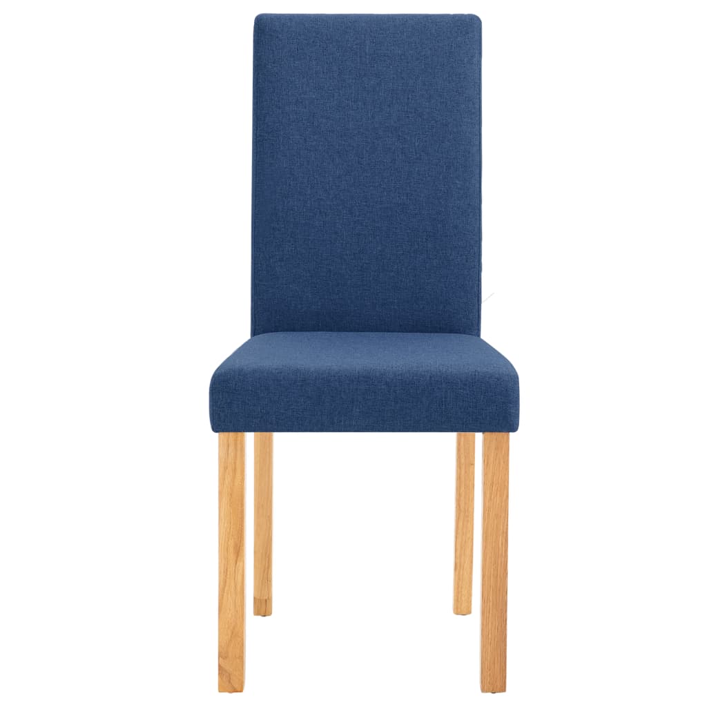Dining Chairs 4 pcs Blue Fabric
