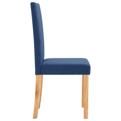 Dining Chairs 4 pcs Blue Fabric