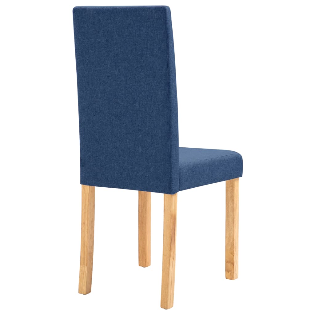 Dining Chairs 4 pcs Blue Fabric