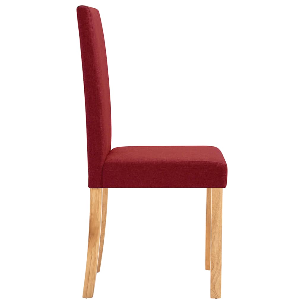 Dining Chairs 4 pcs Wine Red Fabric