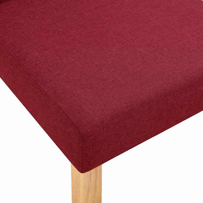 Dining Chairs 4 pcs Wine Red Fabric