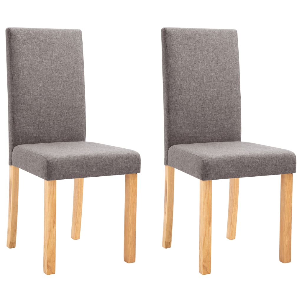 Dining Chairs 2 pcs Taupe Fabric