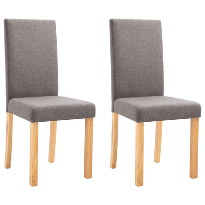 Dining Chairs 2 pcs Taupe Fabric