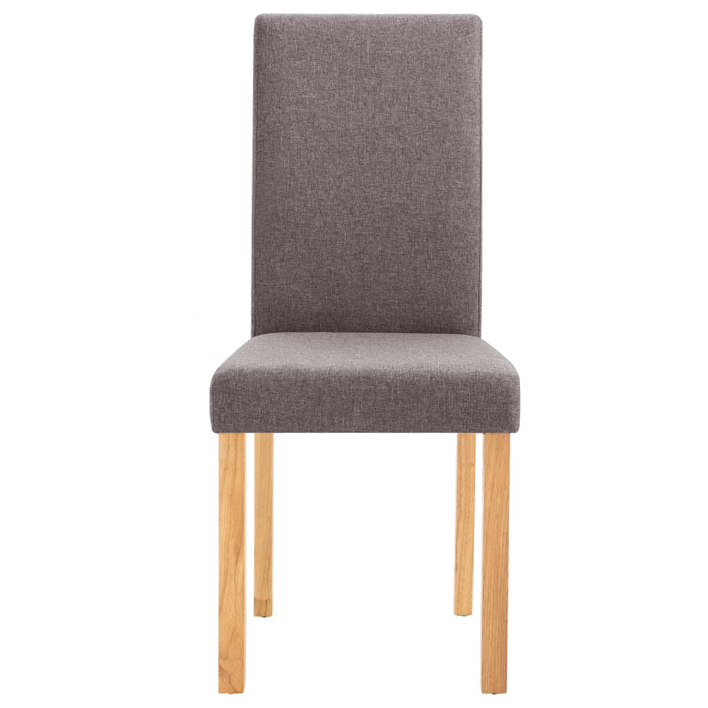Dining Chairs 2 pcs Taupe Fabric