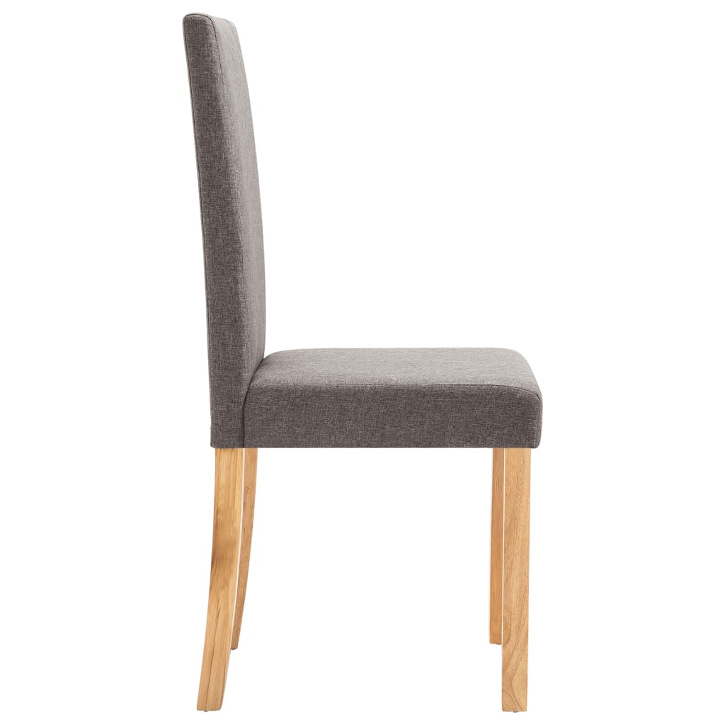 Dining Chairs 2 pcs Taupe Fabric