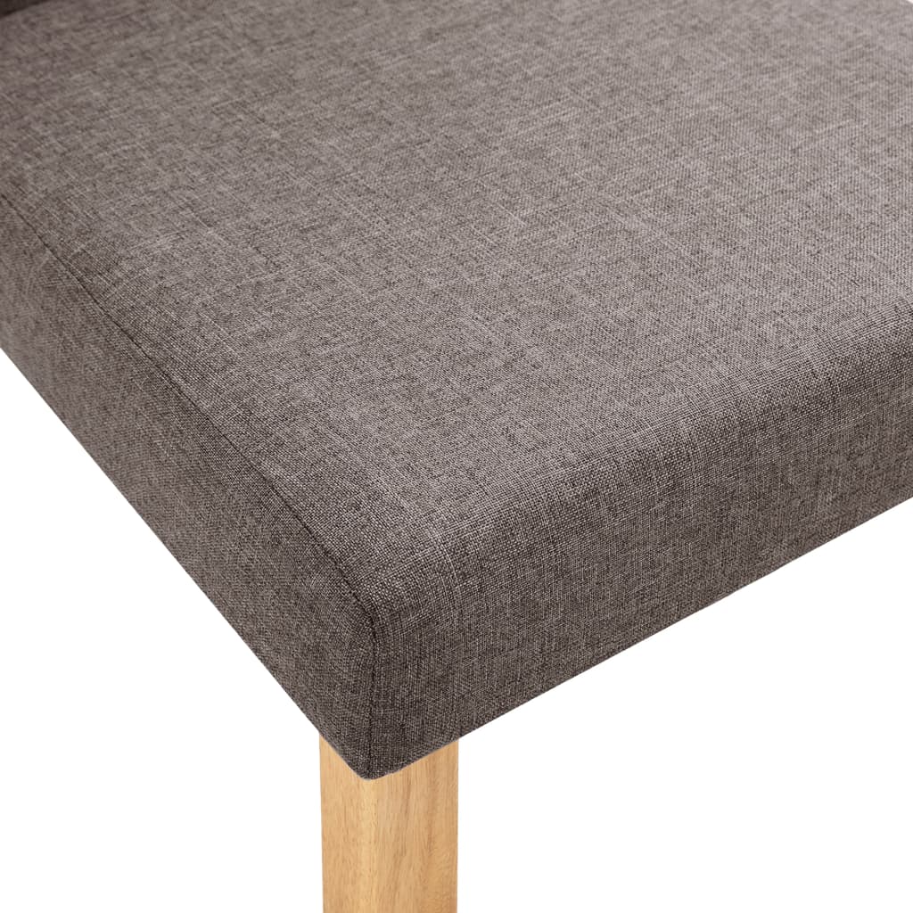 Dining Chairs 2 pcs Taupe Fabric