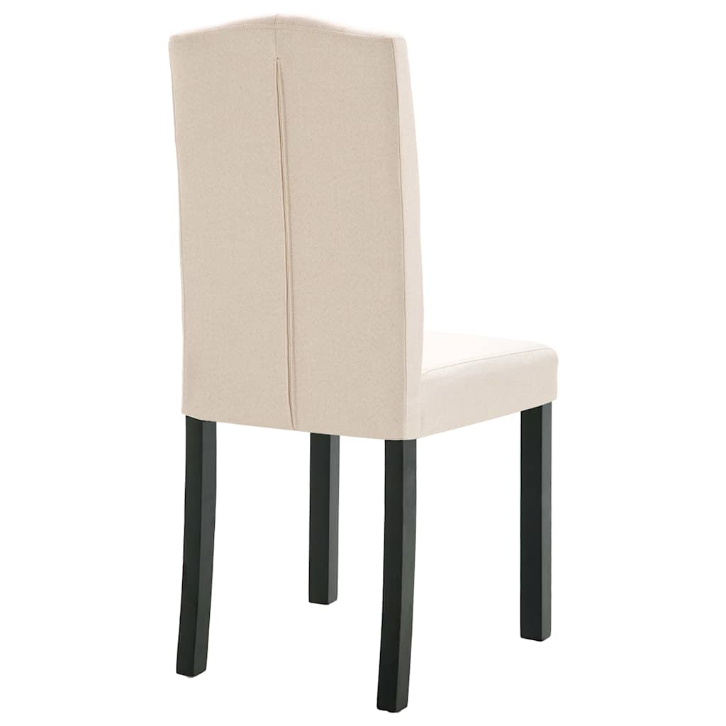 Dining Chairs 4 pcs Cream Fabric
