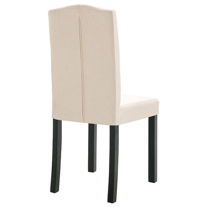 Dining Chairs 4 pcs Cream Fabric