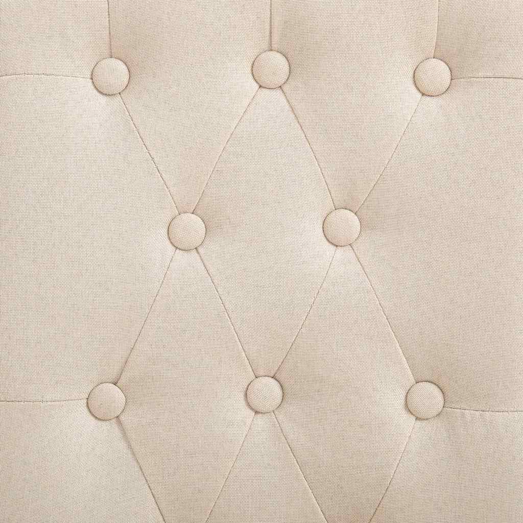 Dining Chairs 4 pcs Cream Fabric