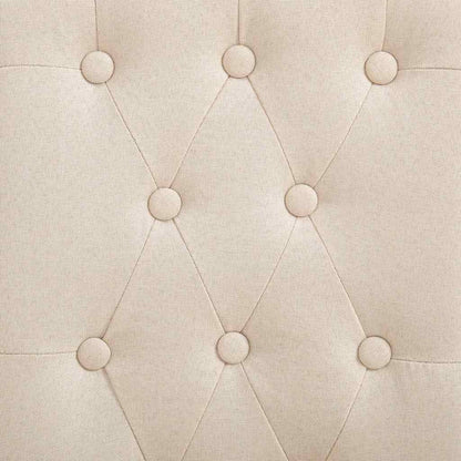 Dining Chairs 4 pcs Cream Fabric