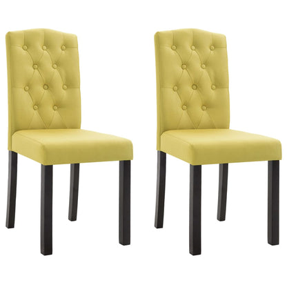 Dining Chairs 2 pcs Green Fabric