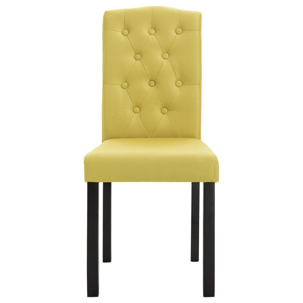 Dining Chairs 2 pcs Green Fabric