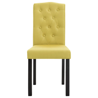 Dining Chairs 2 pcs Green Fabric