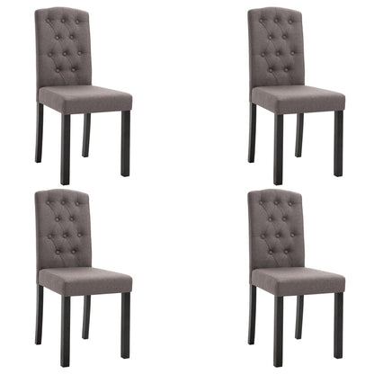 Dining Chairs 4 pcs Taupe Fabric