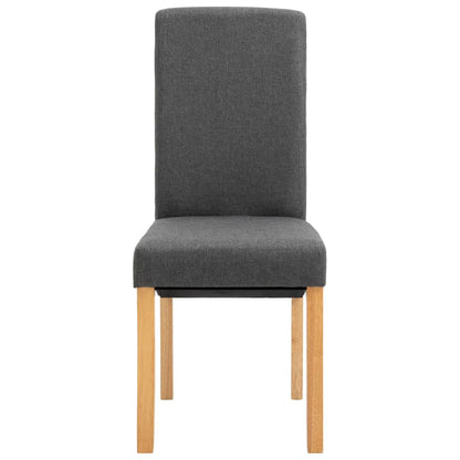 Dining Chairs 2 pcs Gray Fabric