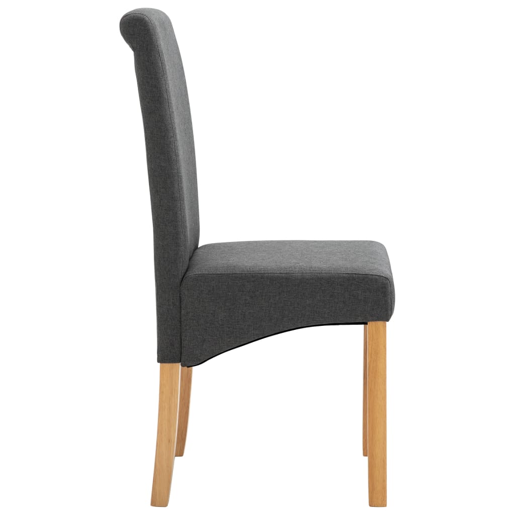 Dining Chairs 4 pcs Gray Fabric