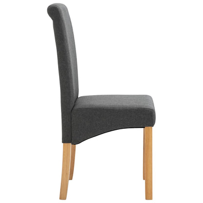 Dining Chairs 4 pcs Gray Fabric