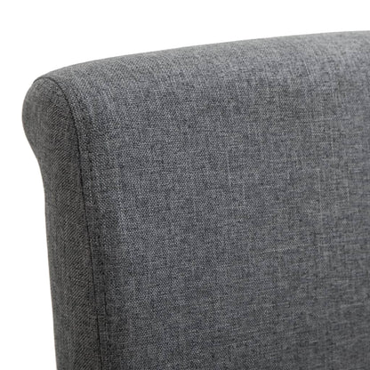 Dining Chairs 4 pcs Gray Fabric
